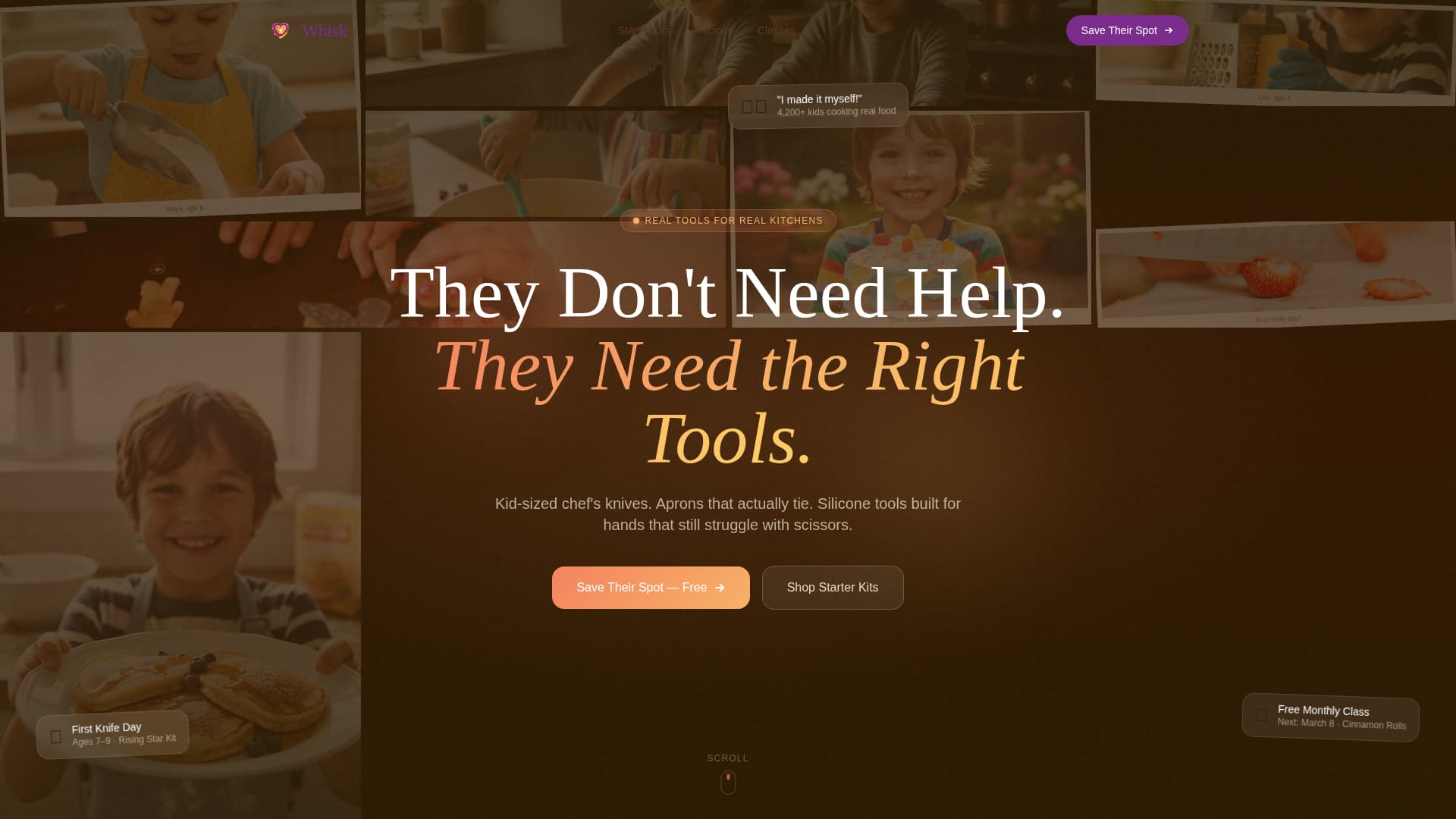 Whisk - Joyful Kidscooking Landing Page Template