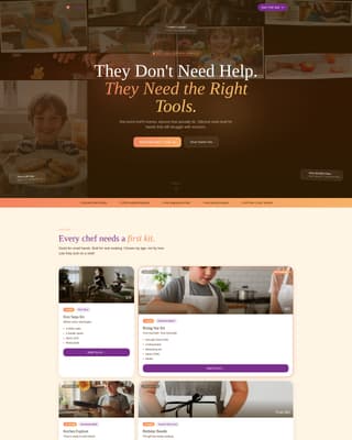 Whisk - Joyful Kidscooking Landing Page Template