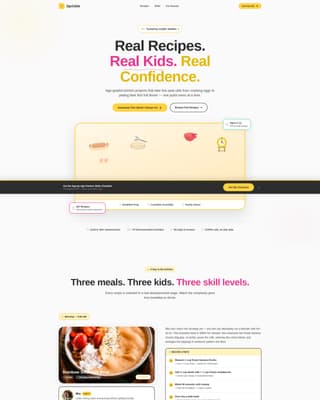 Sprinkle - Joyful Kidscooking Landing Page Template