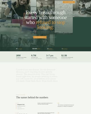 Hope - Inspiring Cancerresearch Landing Page Template