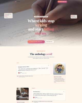Scribble - Inspiring Kidswriting Landing Page Template