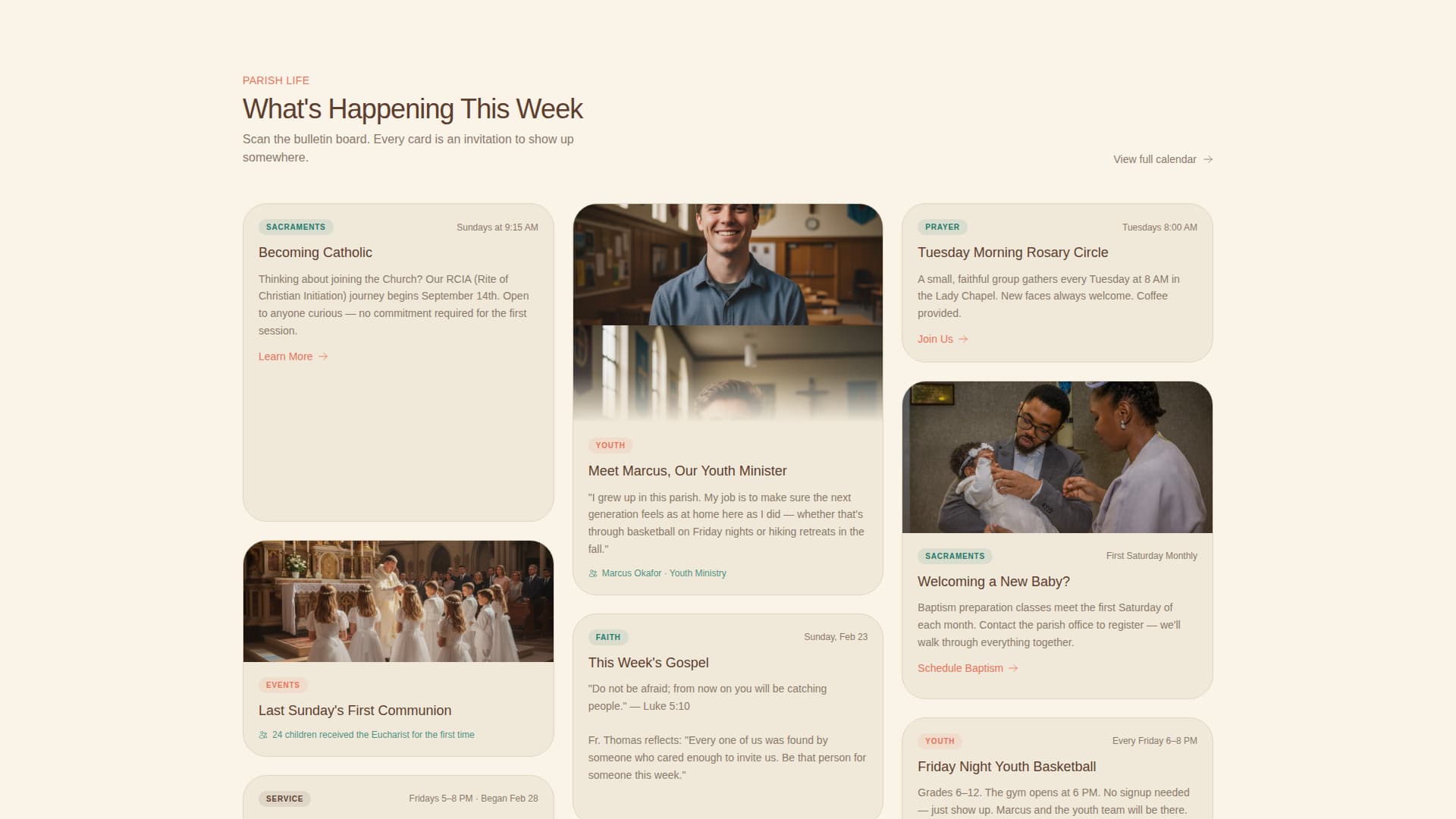 Parish - Welcoming Catholic Landing Page Template