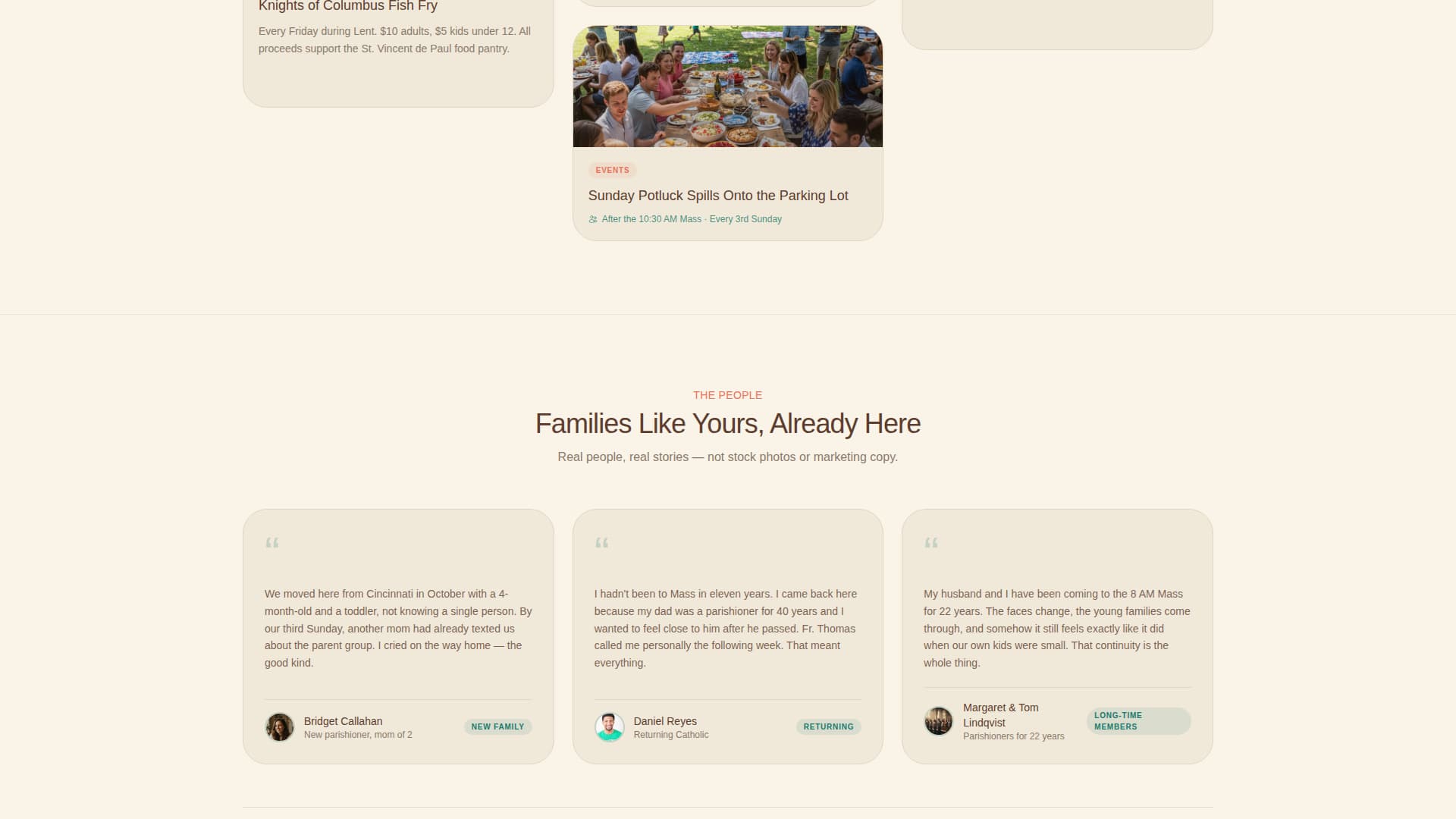 Parish - Welcoming Catholic Landing Page Template
