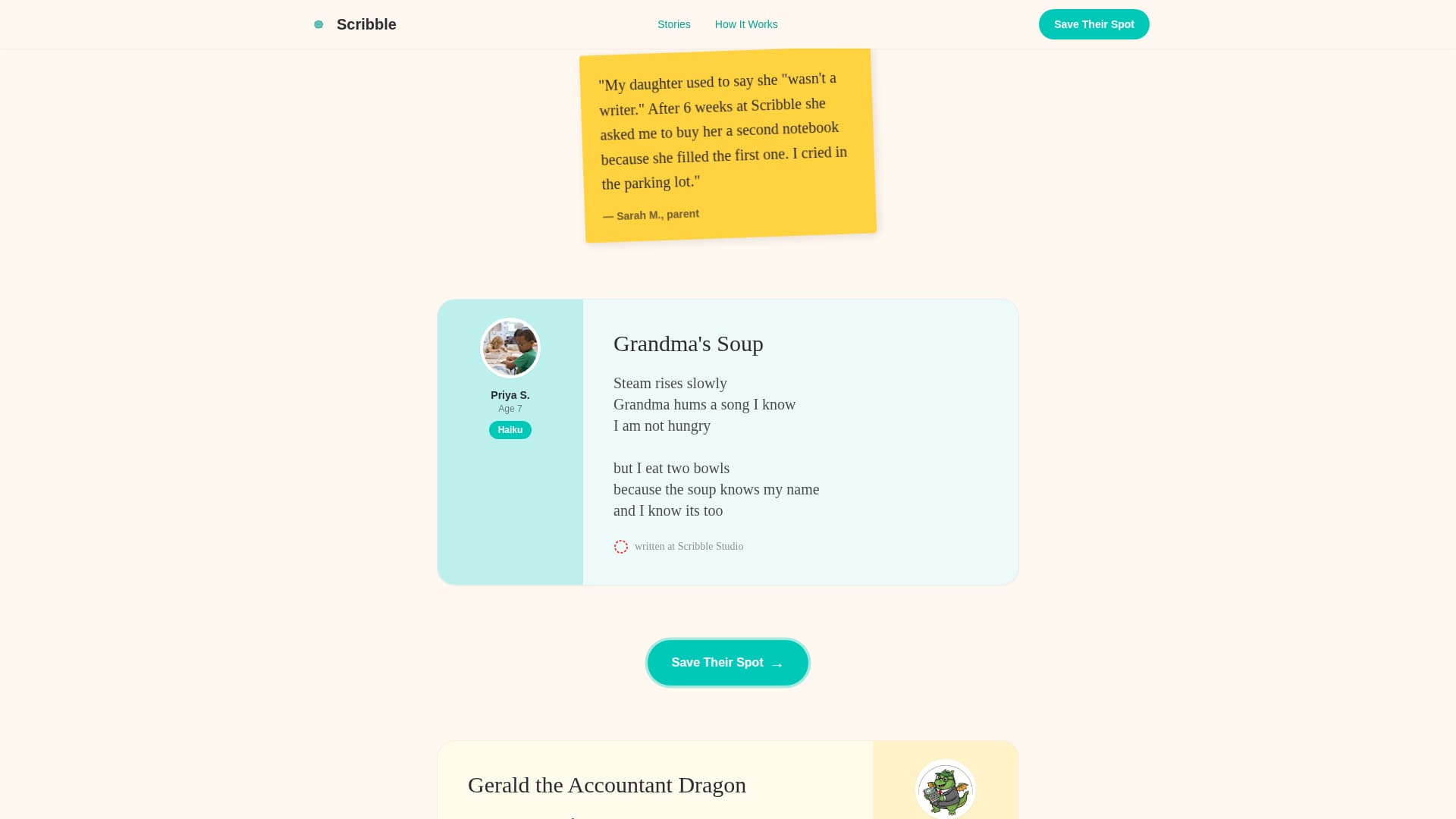 Scribble - Imaginative Kidswriting Landing Page Template