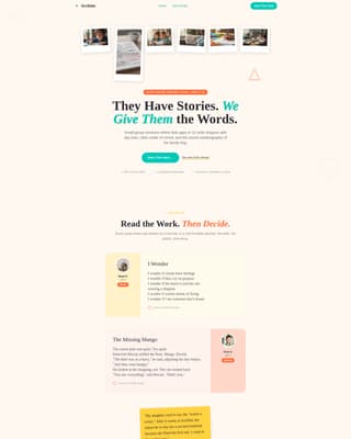 Scribble - Imaginative Kidswriting Landing Page Template