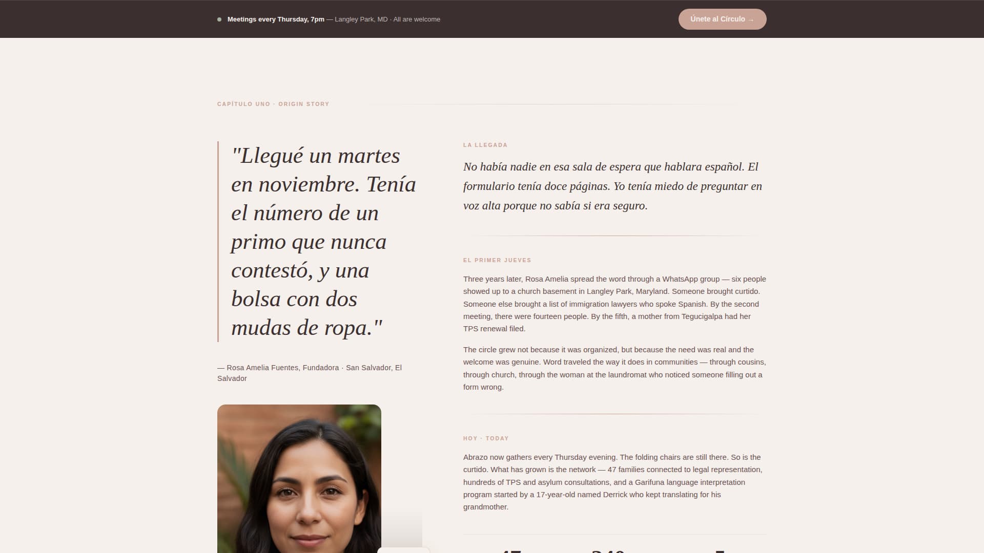 Abrazo - Heartfelt Community Landing Page Template