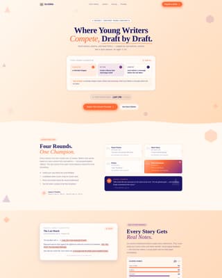 Inkleague - Playful Youngwriters Landing Page Template