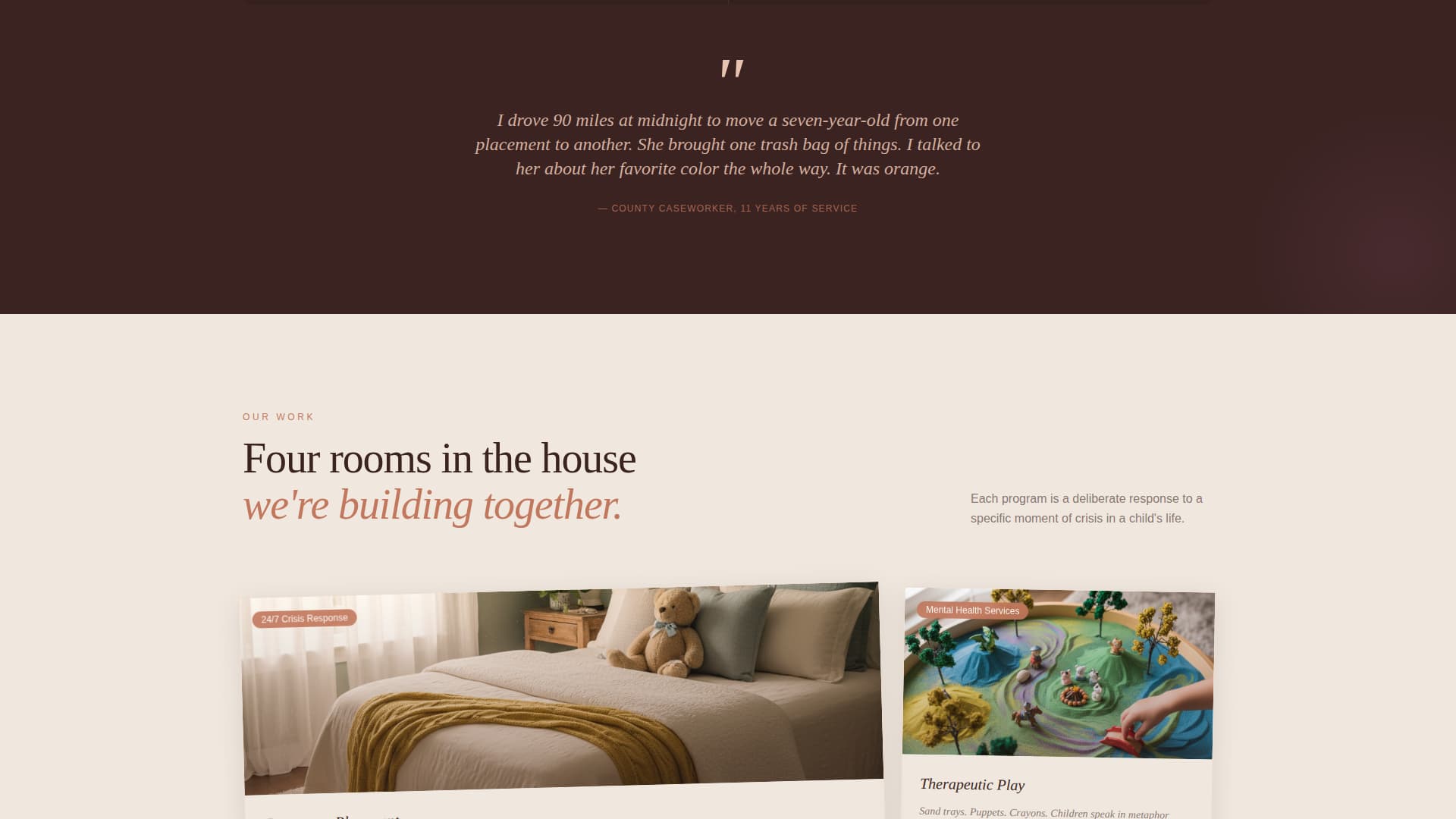 Shelter - Compassionate Childwelfare Landing Page Template
