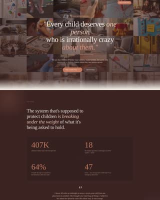 Shelter - Compassionate Child Welfare Landing Page Template