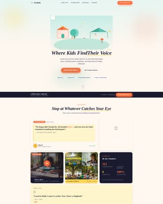 Scribble - Vibrant Kidscamp Landing Page Template