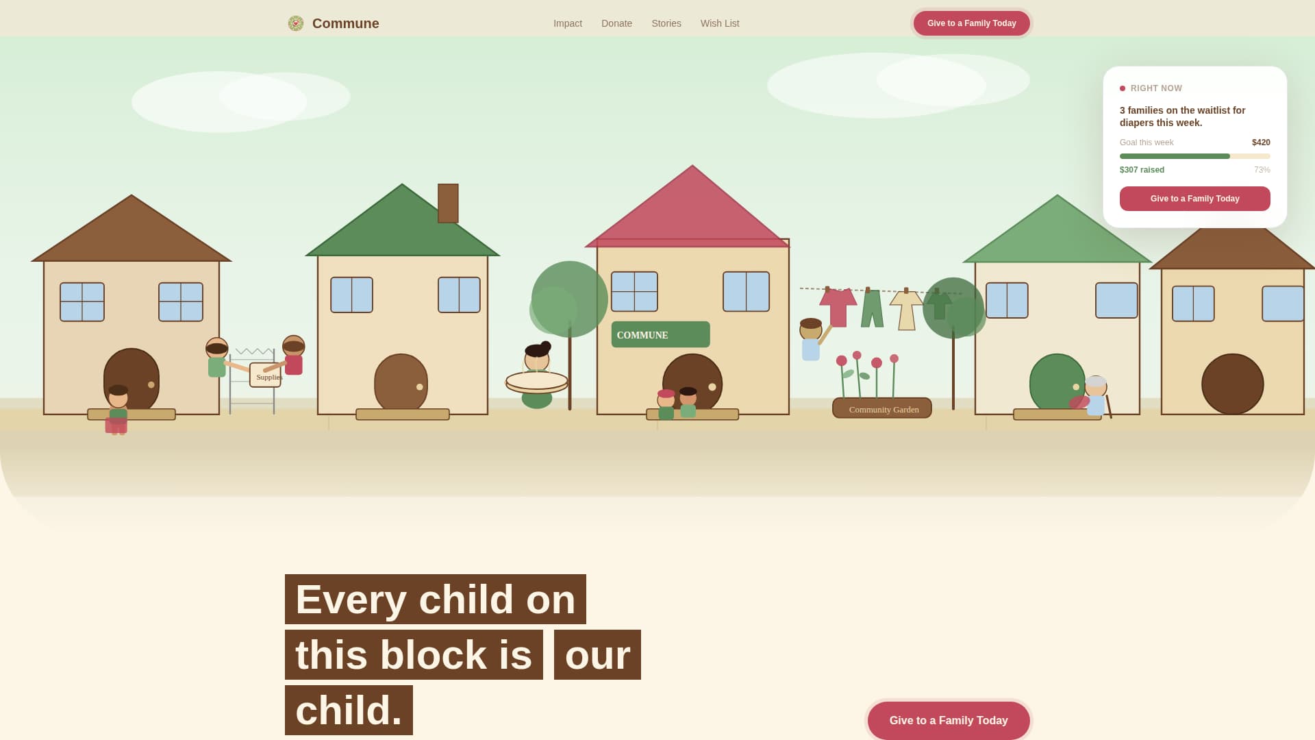 Commune - Heartfelt Childwelfare Landing Page Template