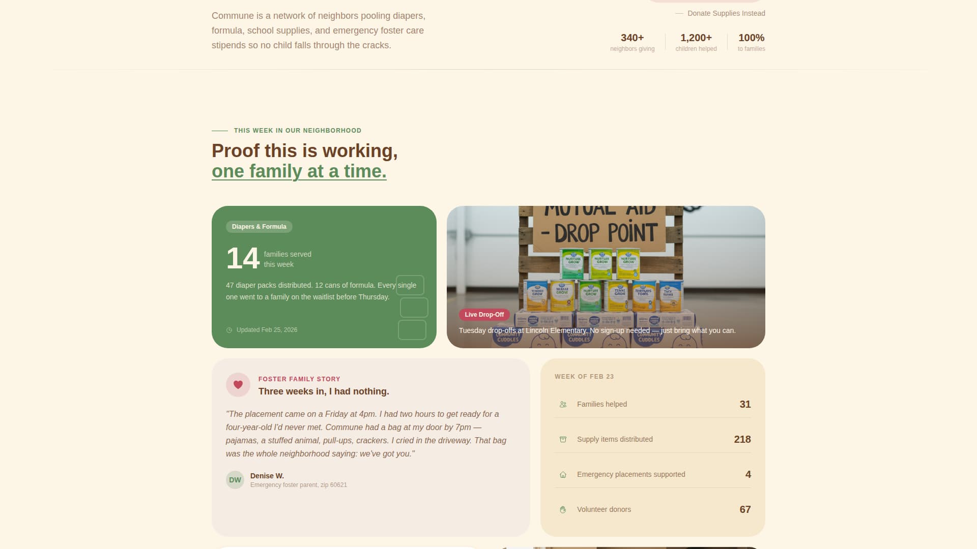 Commune - Heartfelt Childwelfare Landing Page Template