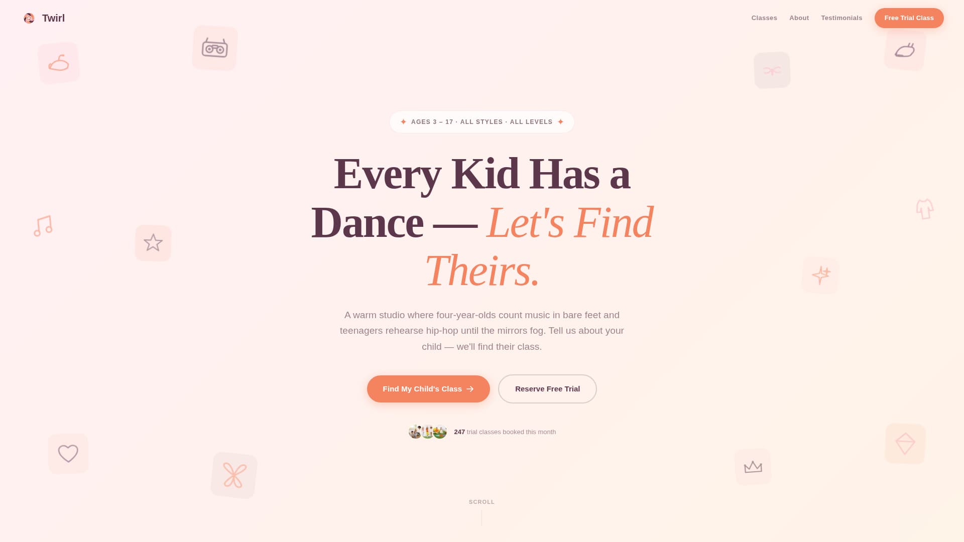 Twirl - Joyful Dance Landing Page Template