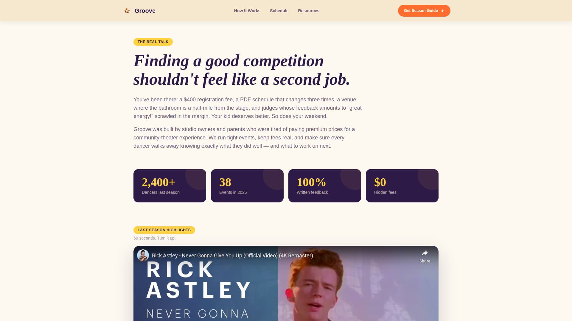 Groove - Vibrant Dance Landing Page Template