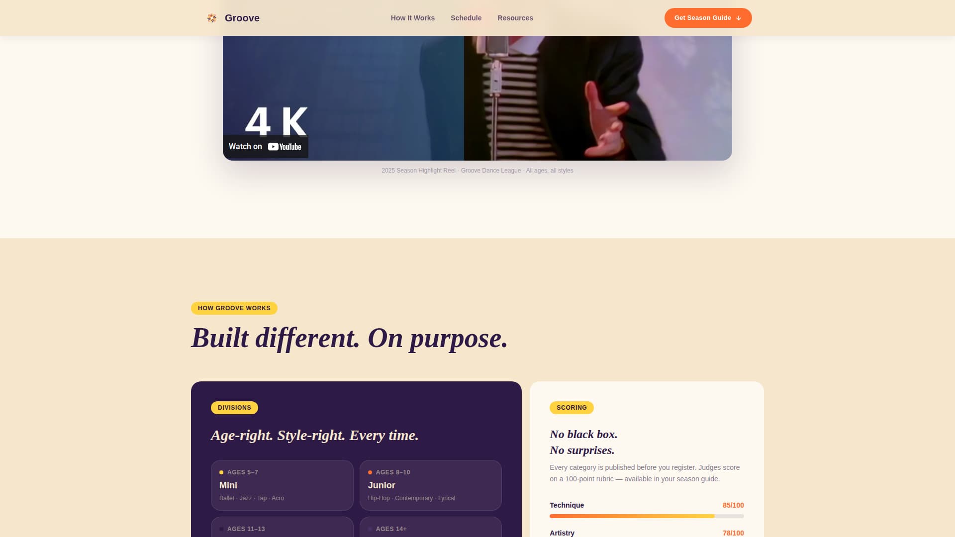 Groove - Vibrant Dance Landing Page Template
