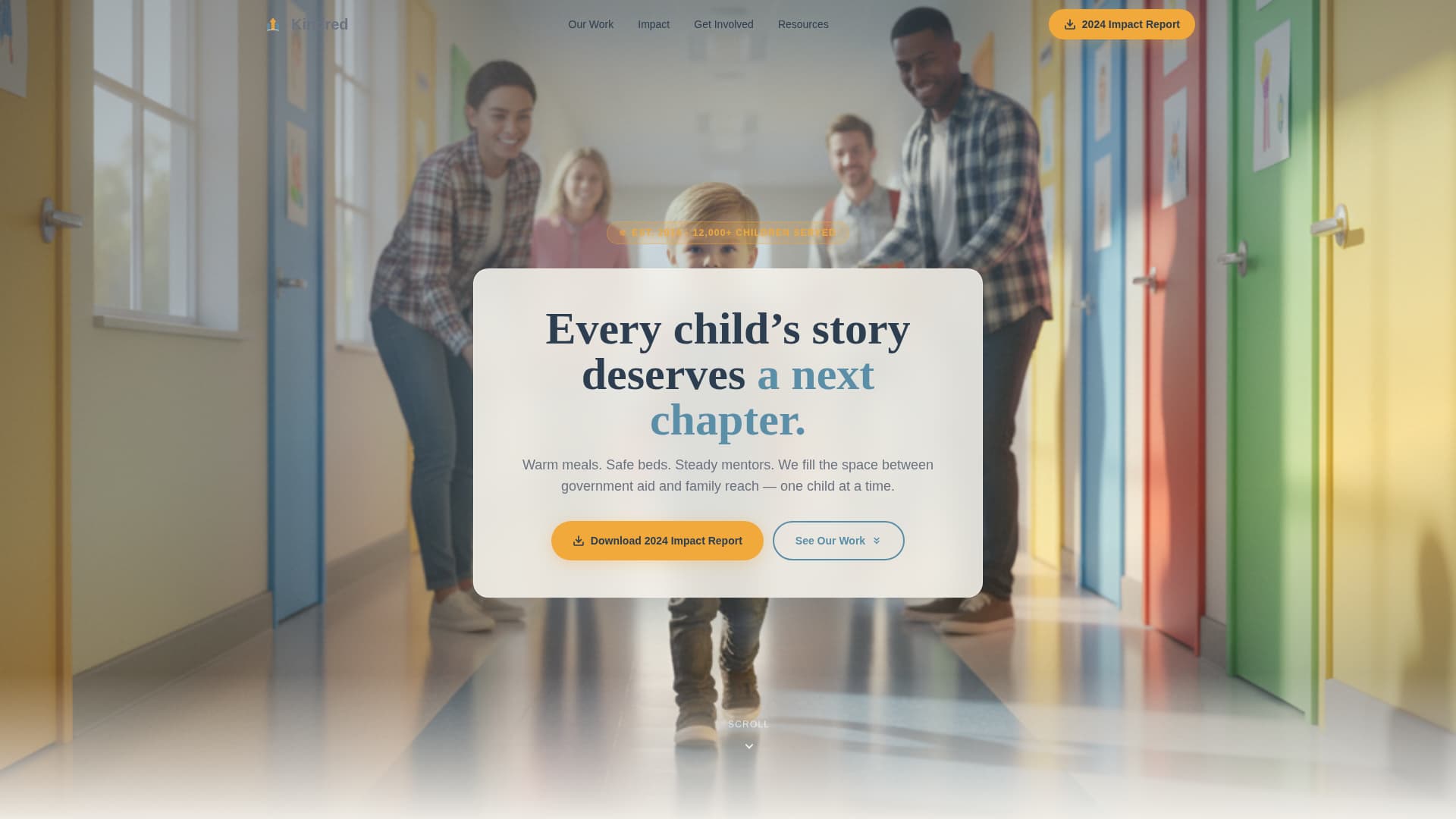 Kindred - Heartfelt Childrens Landing Page Template