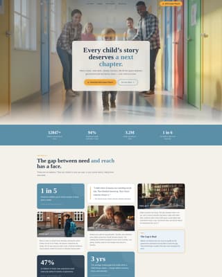 Kindred - Heartfelt Childrens Landing Page Template