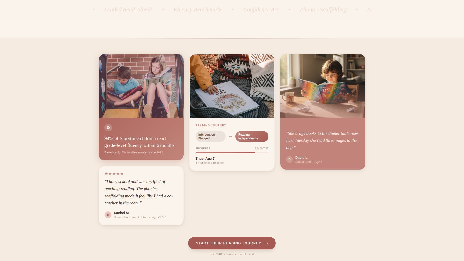 Storytime - Heartfelt Literacy Landing Page Template
