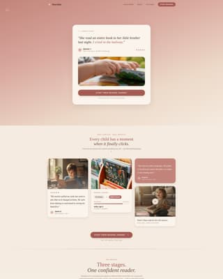 Storytime - Heartfelt Literacy Landing Page Template