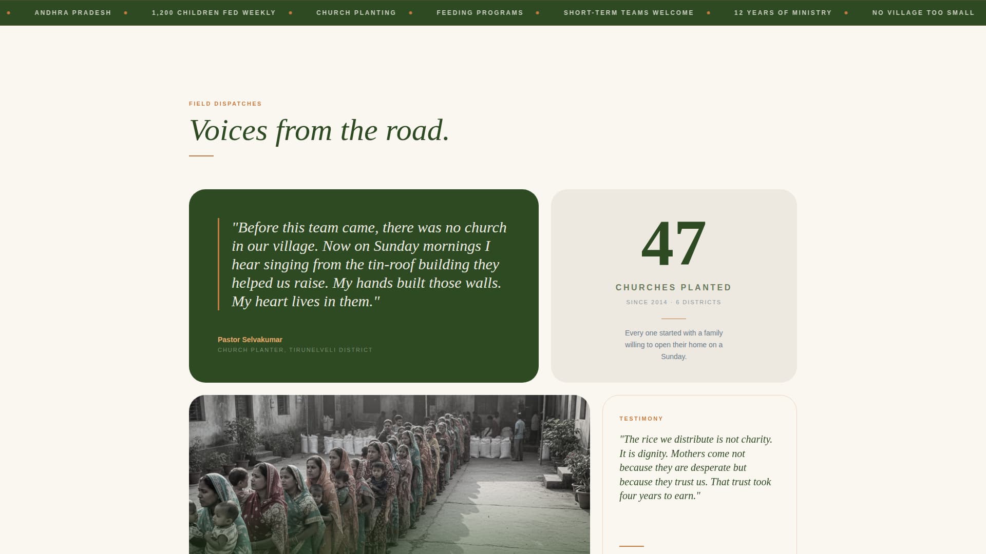 Present - Rooted Mission Landing Page Template