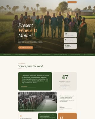 Present - Rooted Mission Landing Page Template