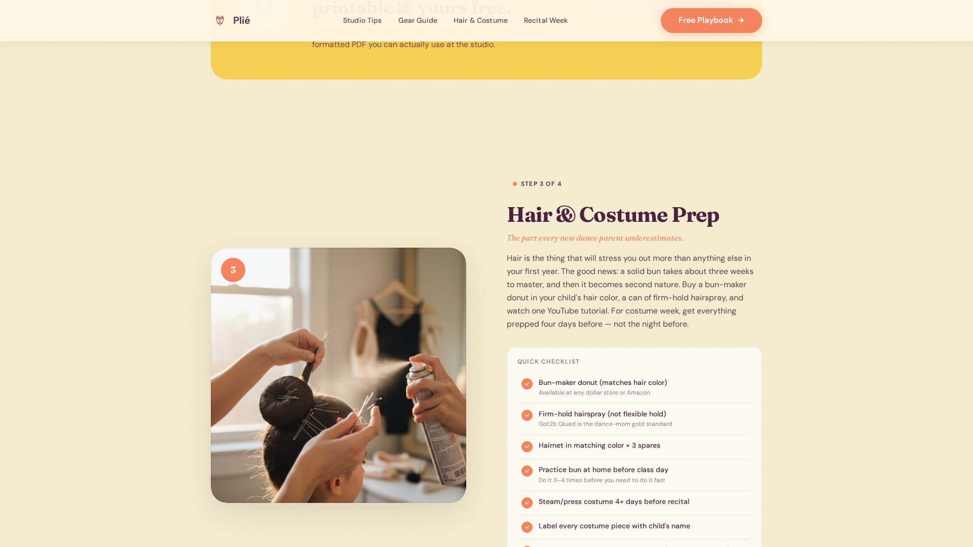 Pli - Essential Danceparent Landing Page Template