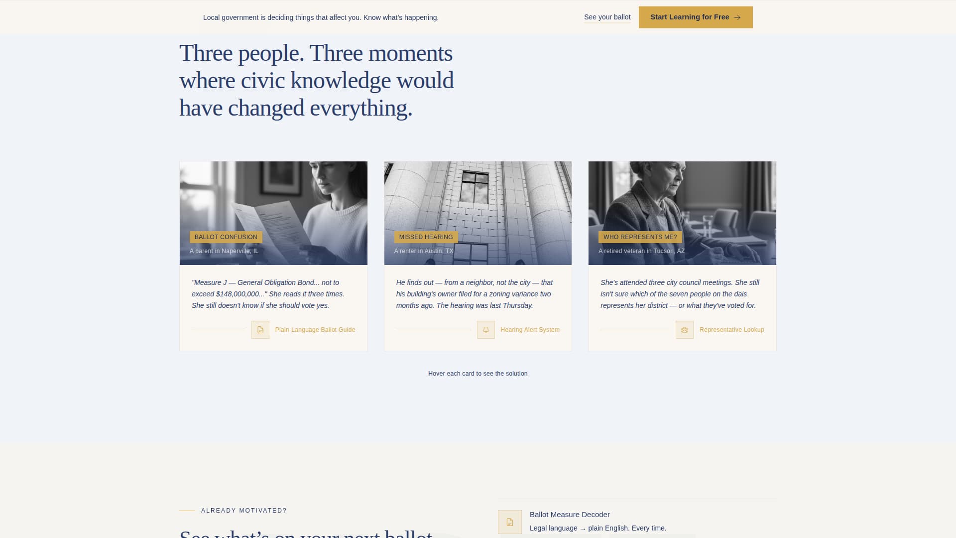 Civics - Empowering Civicengagement Landing Page Template