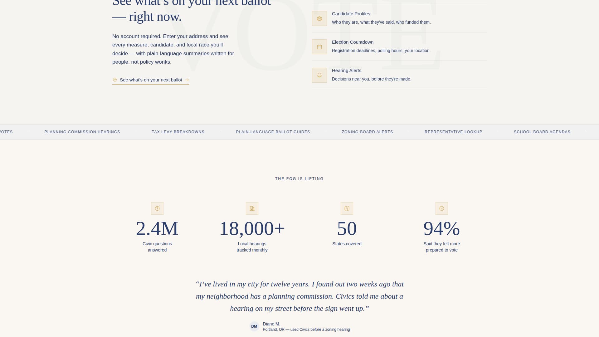 Civics - Empowering Civicengagement Landing Page Template