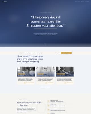 Civics - Empowering Civicengagement Landing Page Template