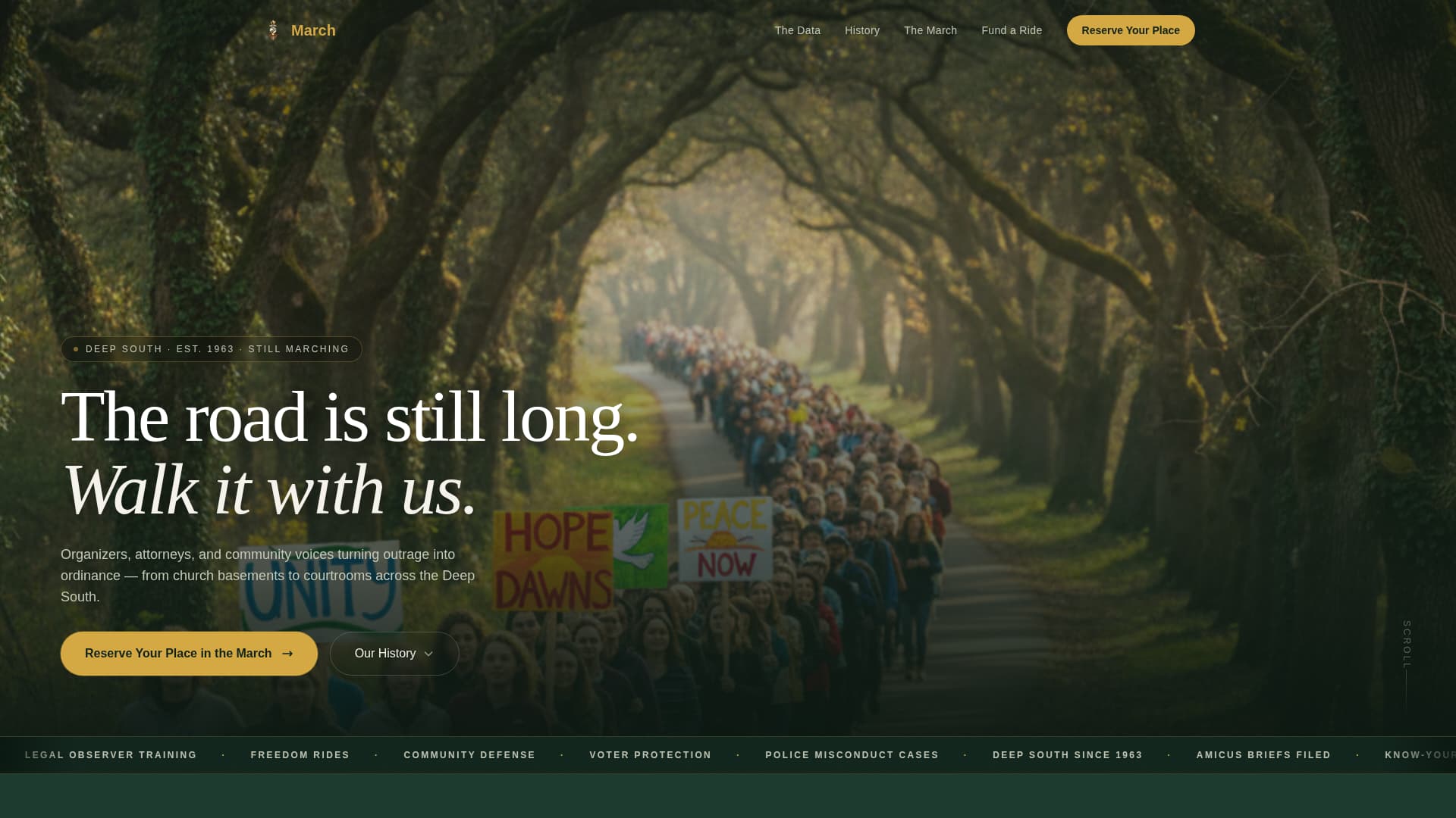 March - Unstoppable Civilrights Landing Page Template