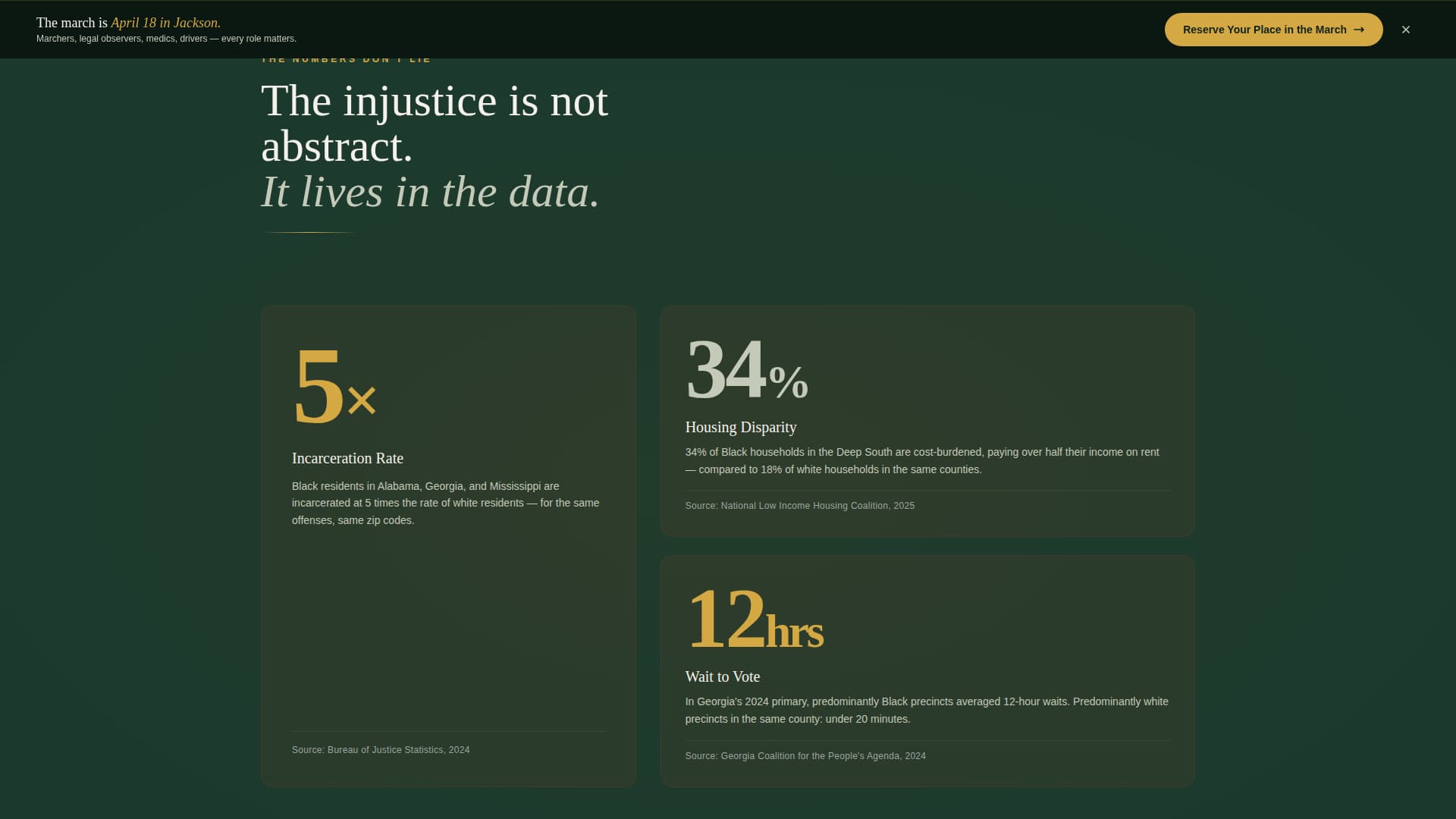 March - Unstoppable Civilrights Landing Page Template