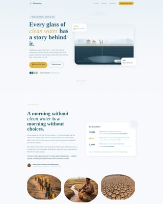 Wellspring - Transformative Cleanwater Landing Page Template