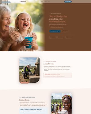 Wellspring - Heartfelt Cleanwater Landing Page Template