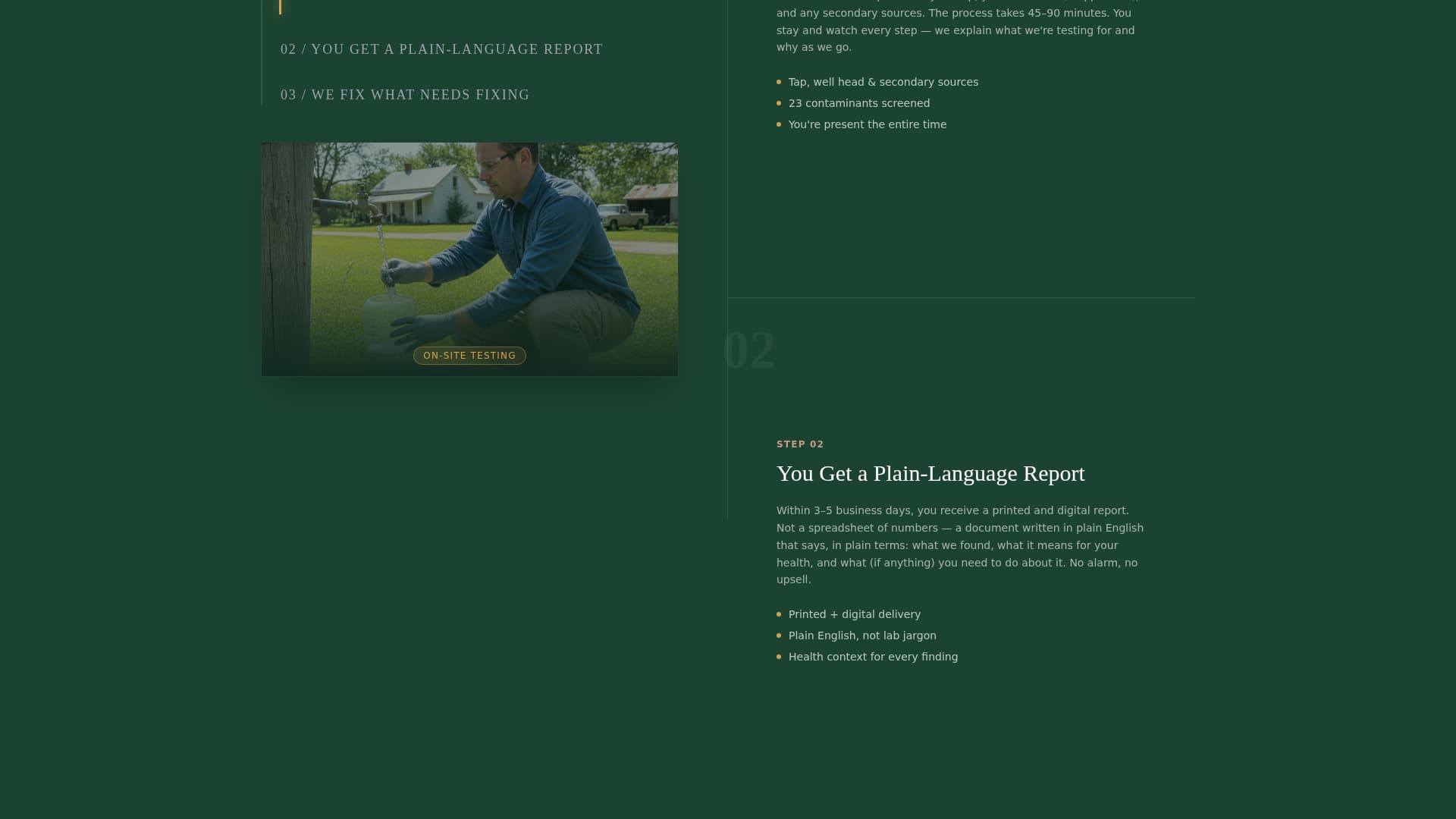 Wellspring - Trusted Watertesting Landing Page Template