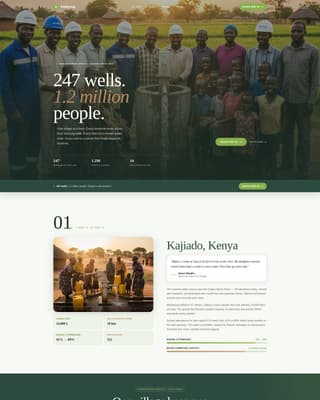 Wellspring - Impactful Cleanwater Landing Page Template