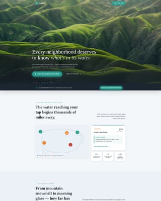 Aquifer - Trusted Cleanwater Landing Page Template