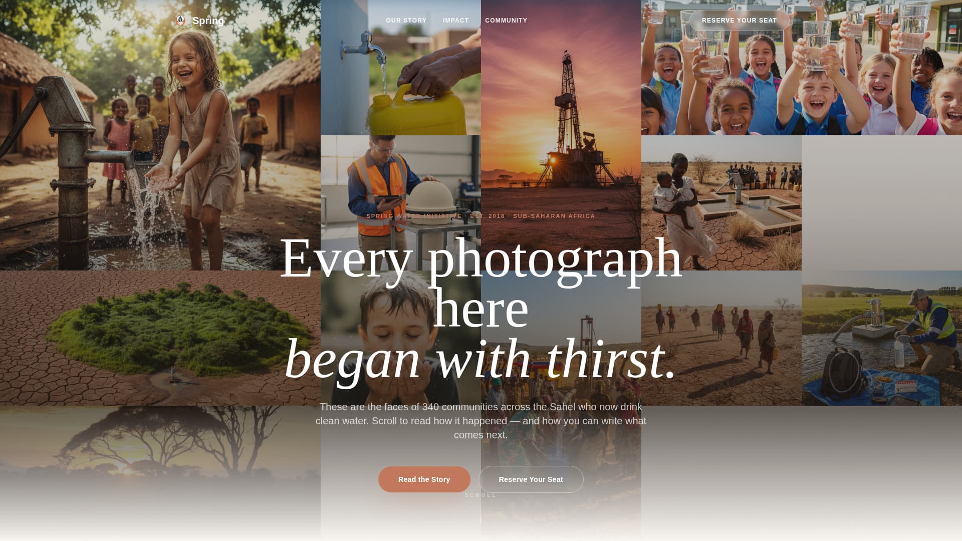 Spring - Inspiring Cleanwater Landing Page Template
