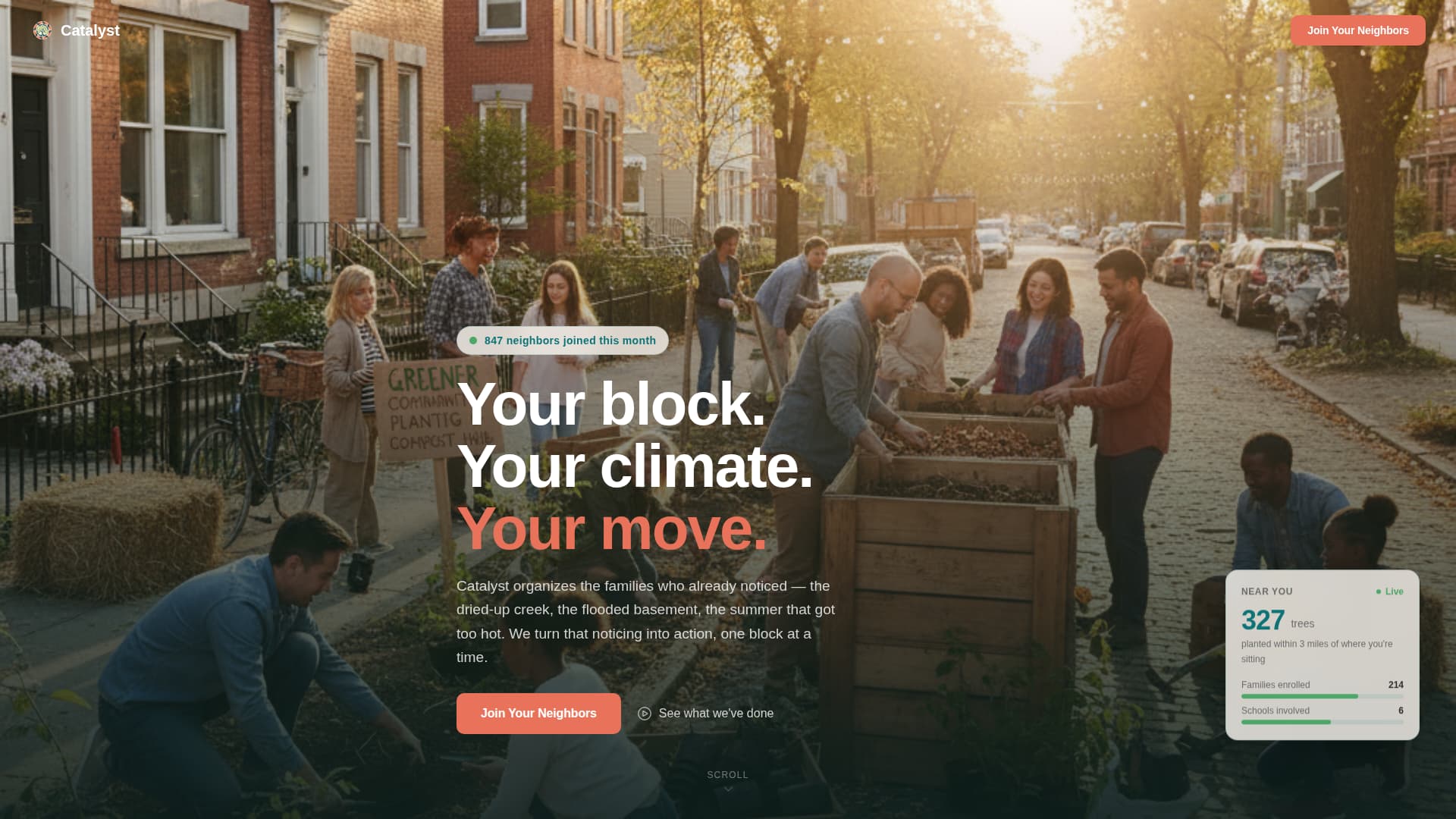 Catalyst - Grassroots Climate Landing Page Template