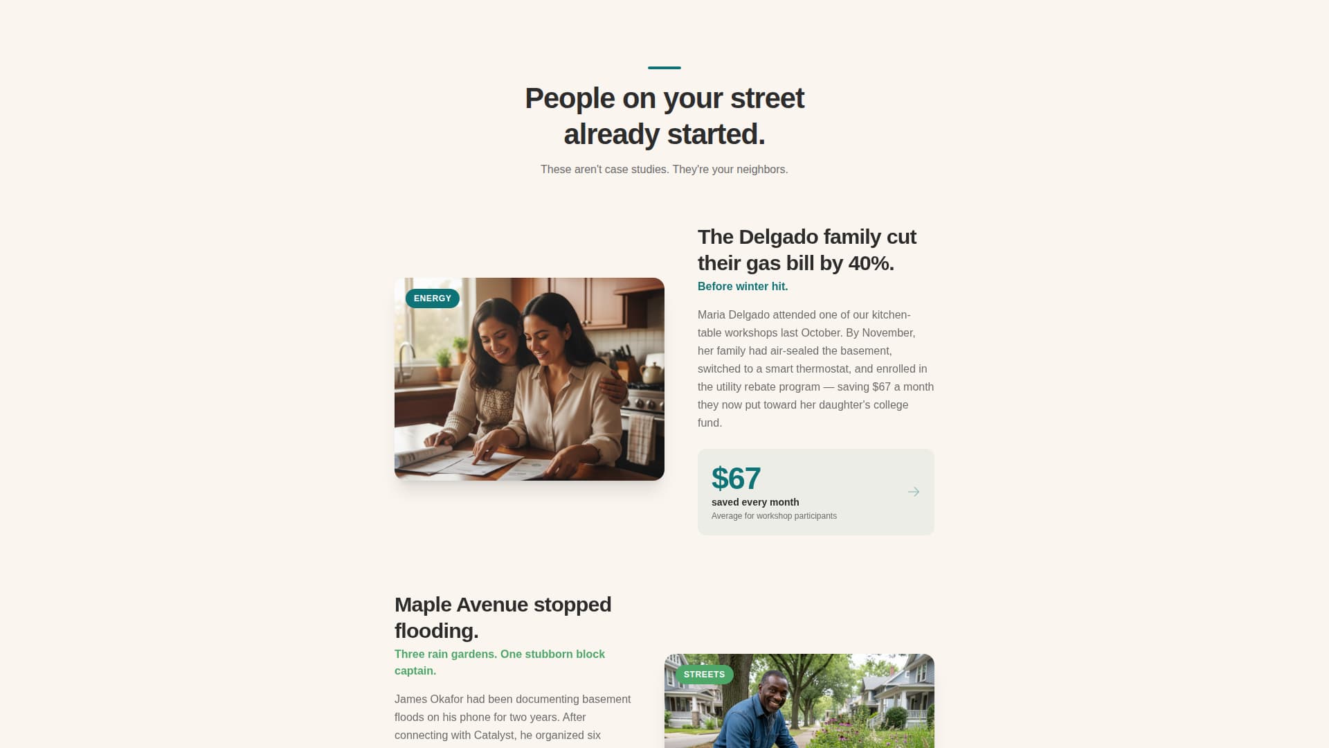 Catalyst - Grassroots Climate Landing Page Template