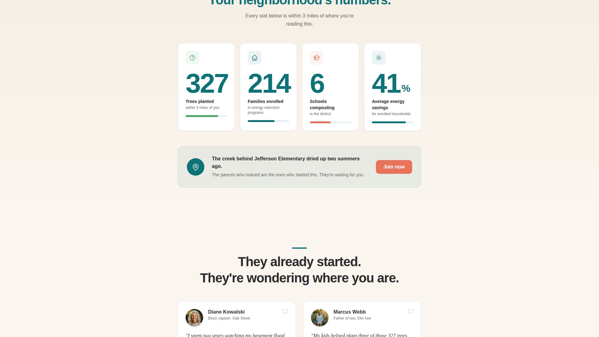 Catalyst - Grassroots Climate Landing Page Template