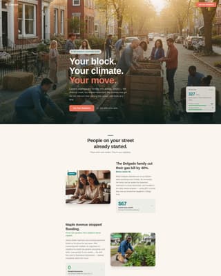 Catalyst - Grassroots Climate Landing Page Template