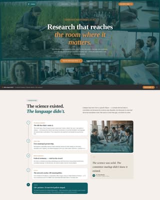 Catalyst - Impactful Climatepolicy Landing Page Template