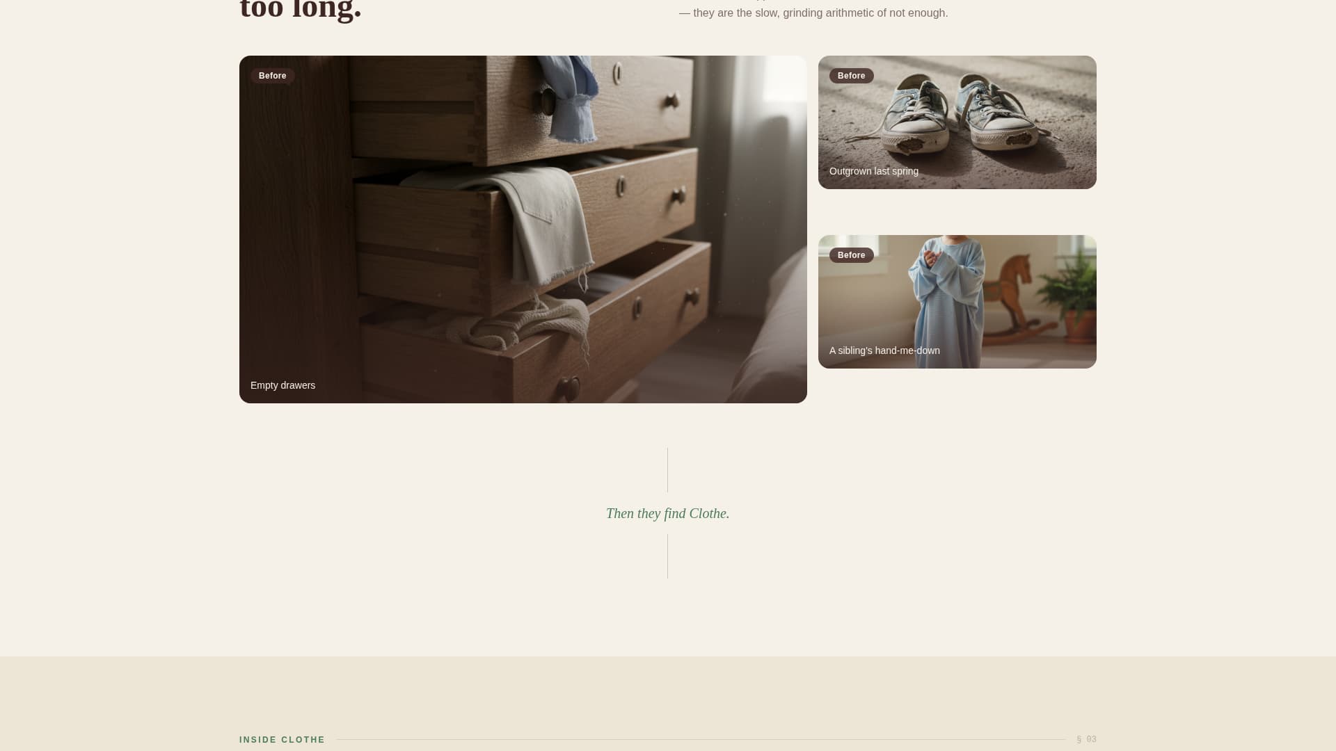 Clothe - Dignified Community Landing Page Template