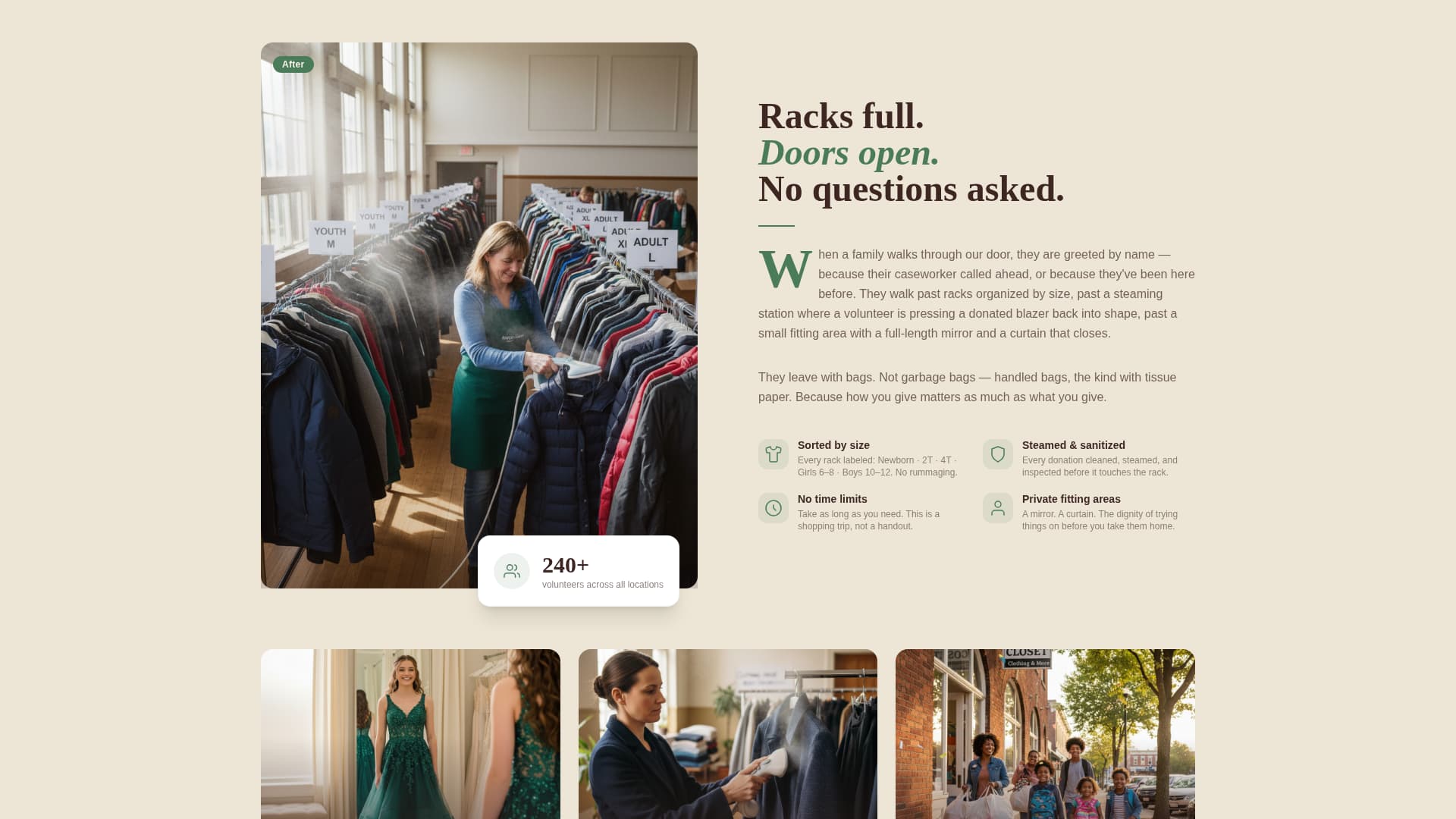 Clothe - Dignified Community Landing Page Template
