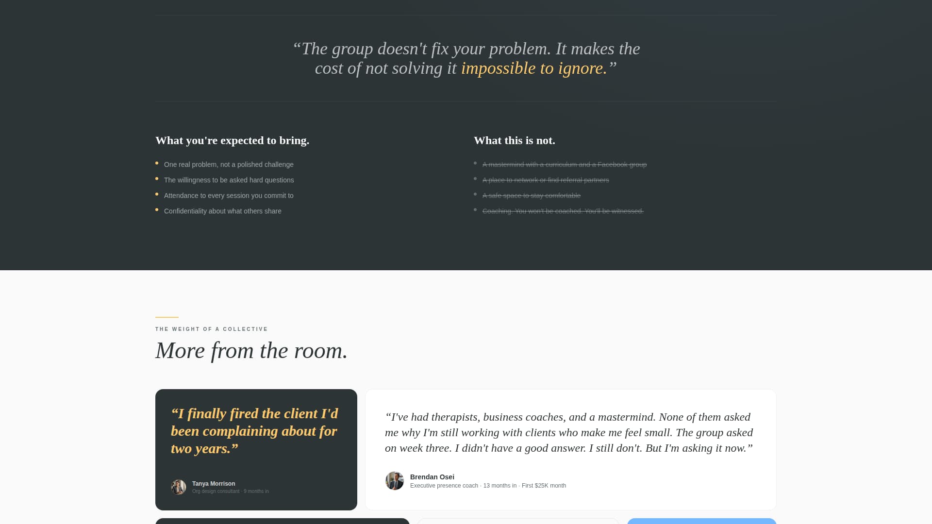 Convene - Honest Coaches Landing Page Template