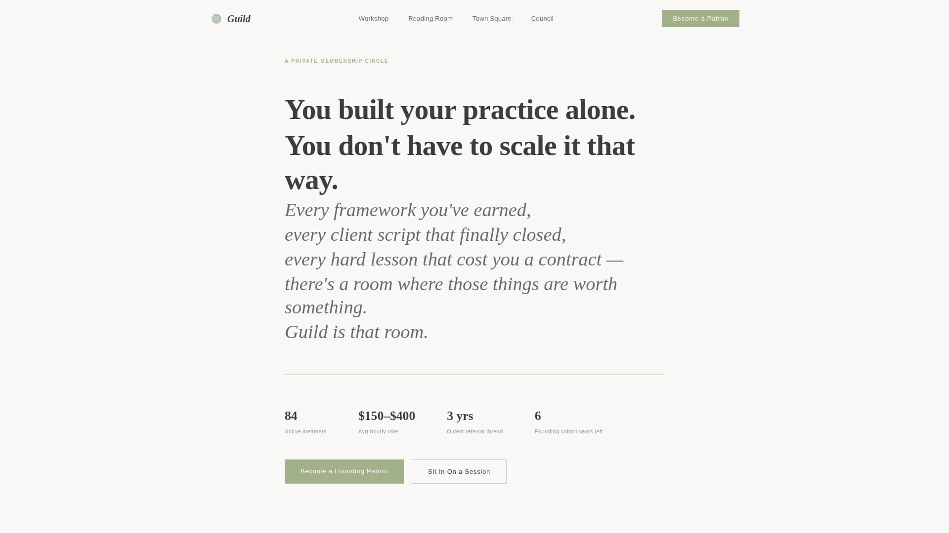 Guild - Thriving Consultants Landing Page Template