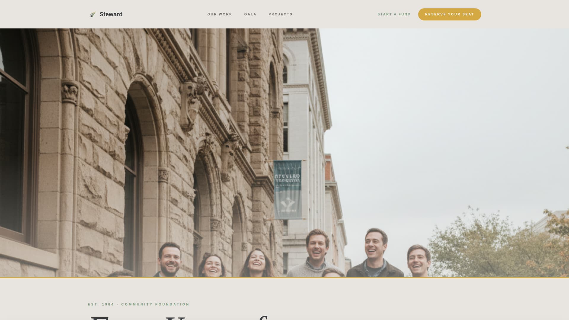 Steward - Heartfelt Foundation Landing Page Template