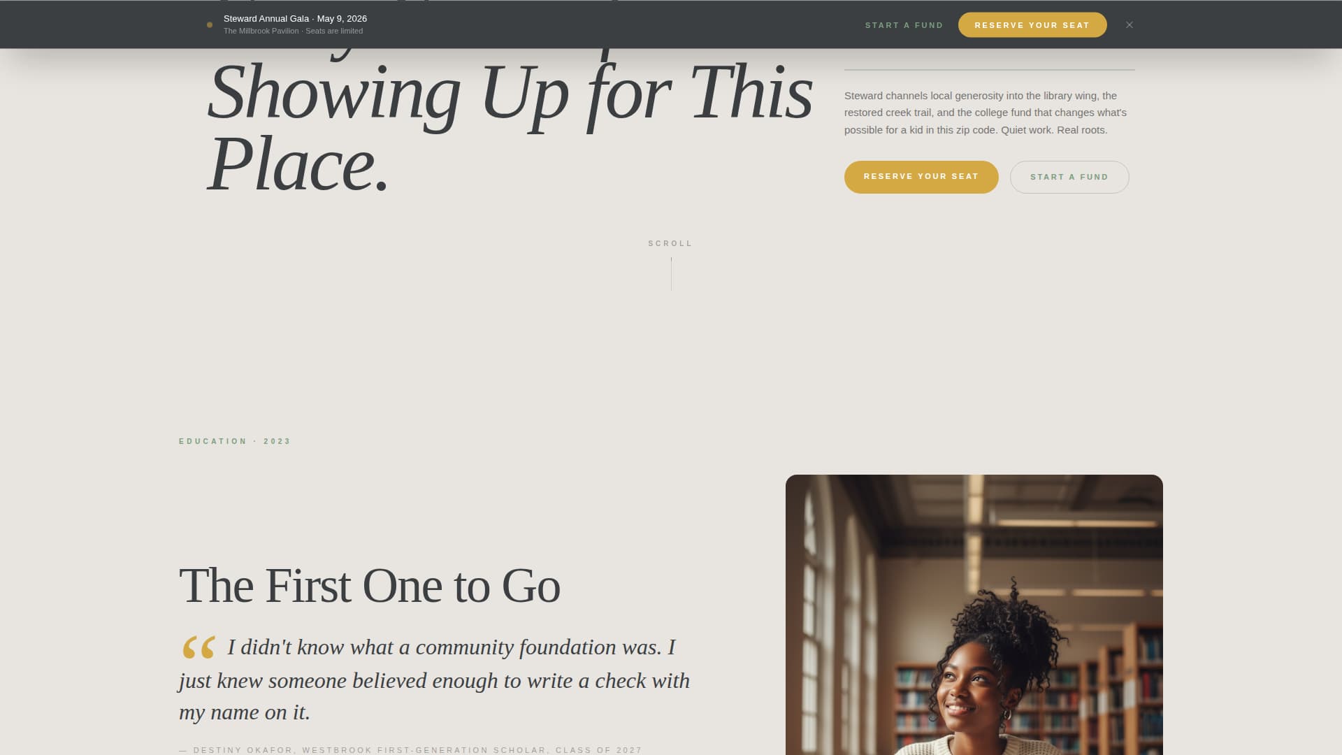 Steward - Heartfelt Foundation Landing Page Template