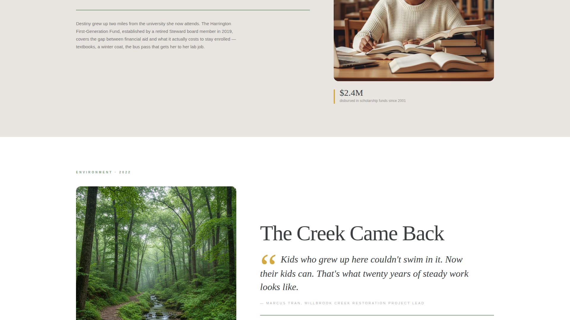 Steward - Heartfelt Foundation Landing Page Template