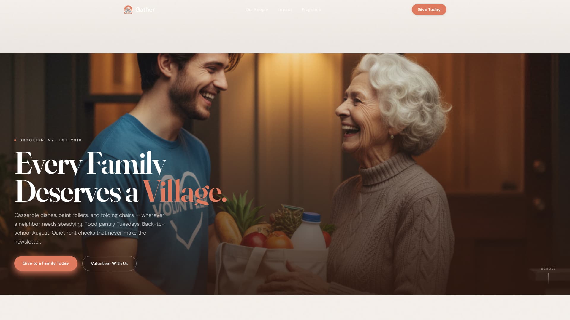 Gather - Heartfelt Community Landing Page Template